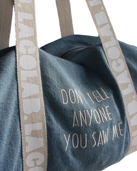 Sac jean édition limitée - DON'T TELL ANYONE YOU SAW ME / LACOLAB