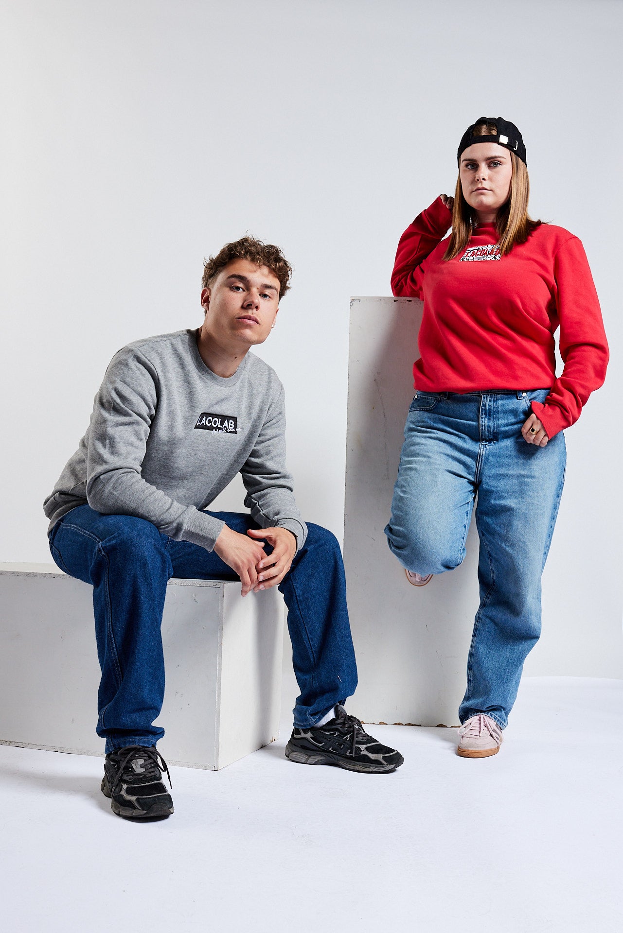 Sweatshirt Blue Dusty / GIVE LOVE BACK