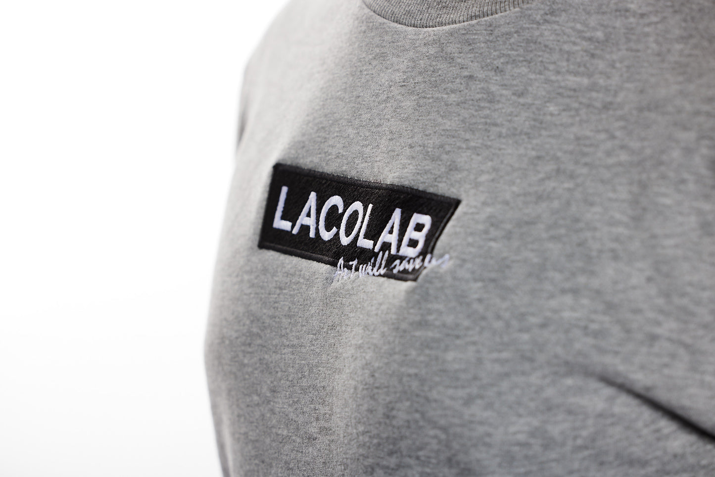 Sweat streetwear brodé édition limitée - ART WILL SAVE US BLK / LACOLAB