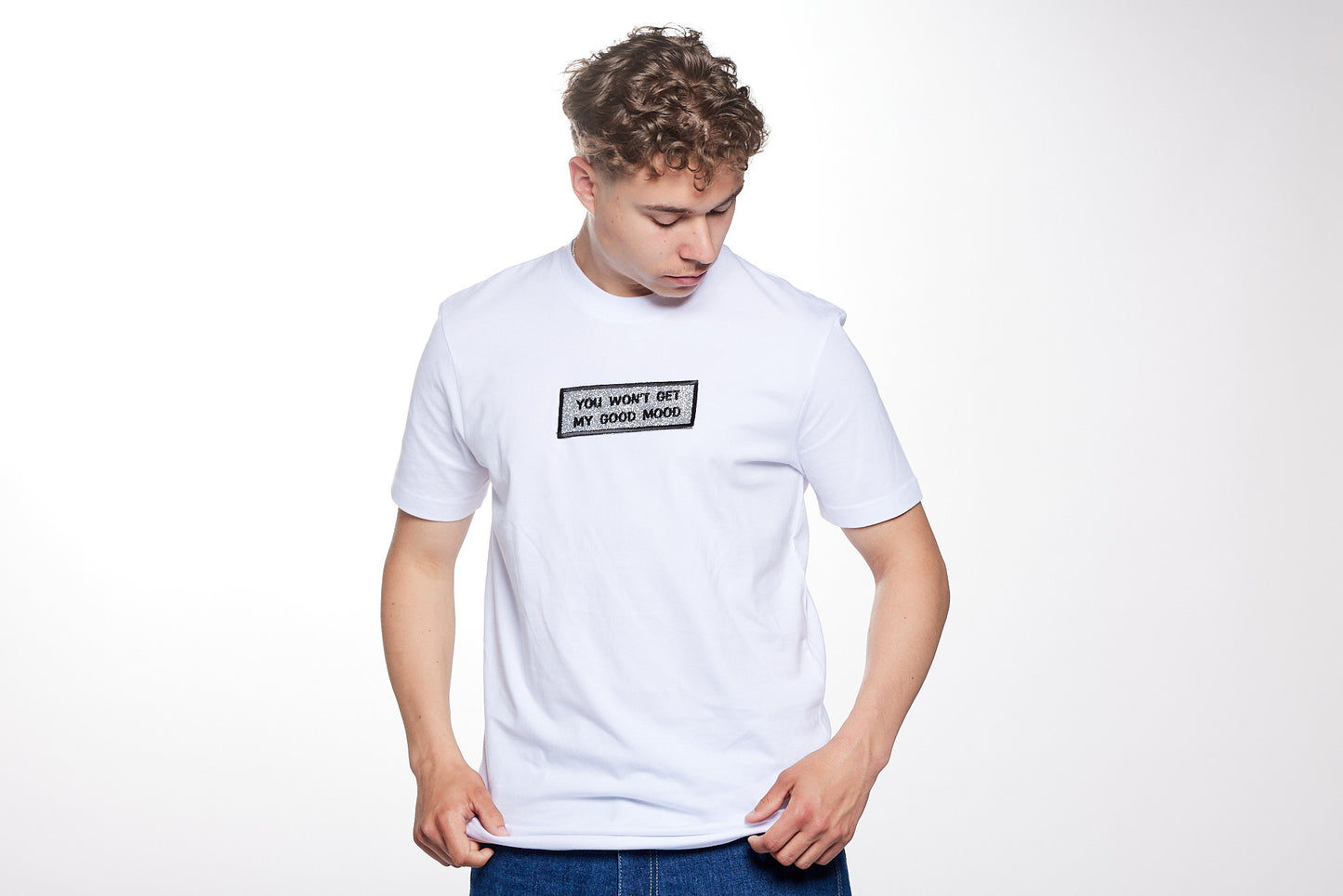 T-shirt streetwear brodé édition limitée - You Won’t Get My Mood / LACOLAB