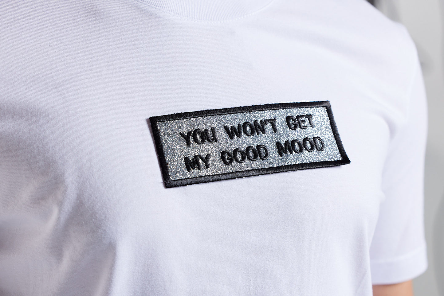 T-shirt streetwear brodé édition limitée - You Won’t Get My Mood / LACOLAB