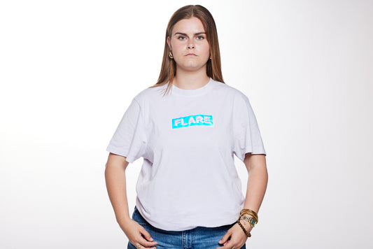T-shirt streetwear holographique brodé édition limitée - FLARE / LACOLAB